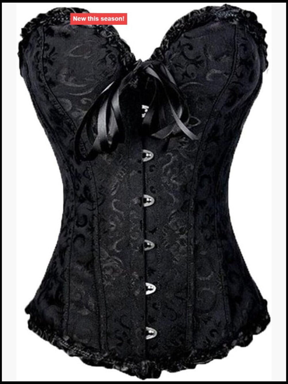 Satin Lace Corset Bustier Gothic Pirate Costume Sexy Hourglass